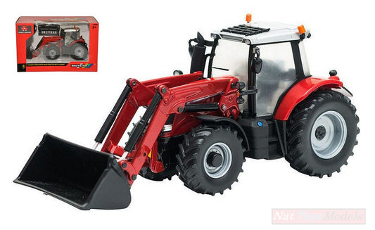 SCALE MODEL COMPATIBLE WITH MASSEY FERGUSON 6616 TRACTOR WITH FRONT LOADER 1:32 BRITAINS LC43082