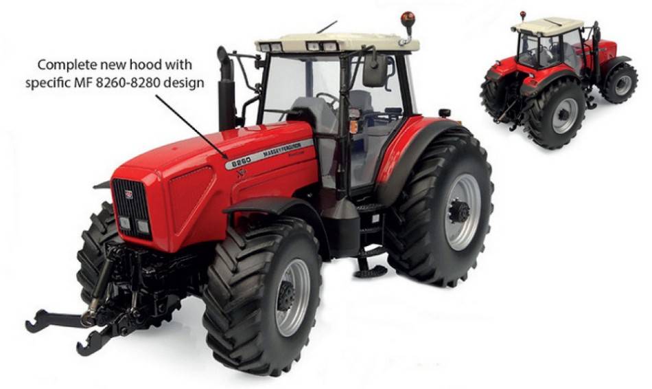 MODELLINO IN SCALA COMPATIBILE CON MASSEY FERGUSON 8260 X-TRA 1:32 UNIVERSAL HOBBIES UH5351