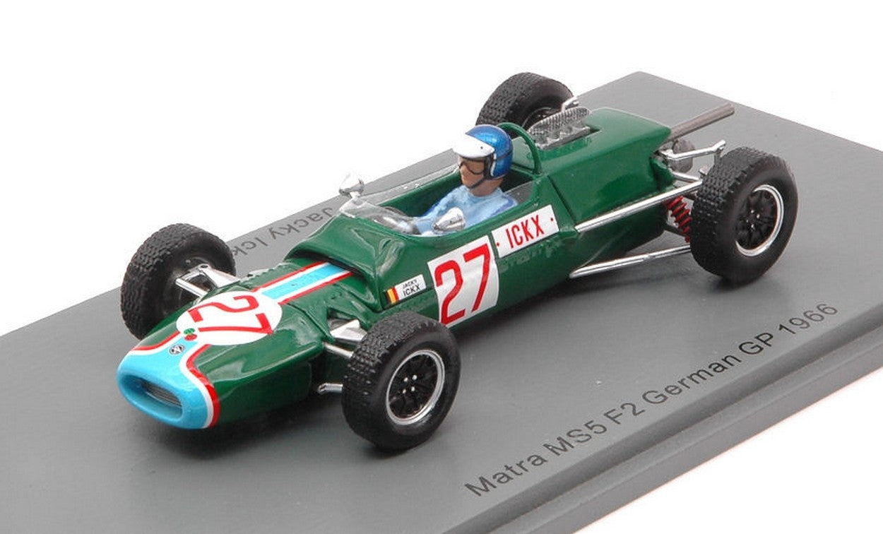 MODELLINO IN SCALA COMPATIBILE CON MATRA MS5 JACKY ICKX 1966 N.27 F2 GERMAN GP 1:43 SPARK MODEL S4309