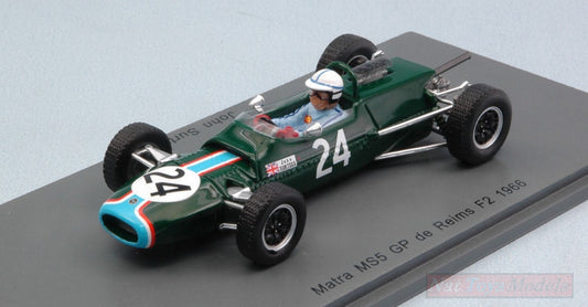 MODELLINO IN SCALA COMPATIBILE CON MATRA MS5 J.SURTEES 1966 N.24 GRAND PRIX DE REIMS F2 1:43 SPARK MODEL S5410