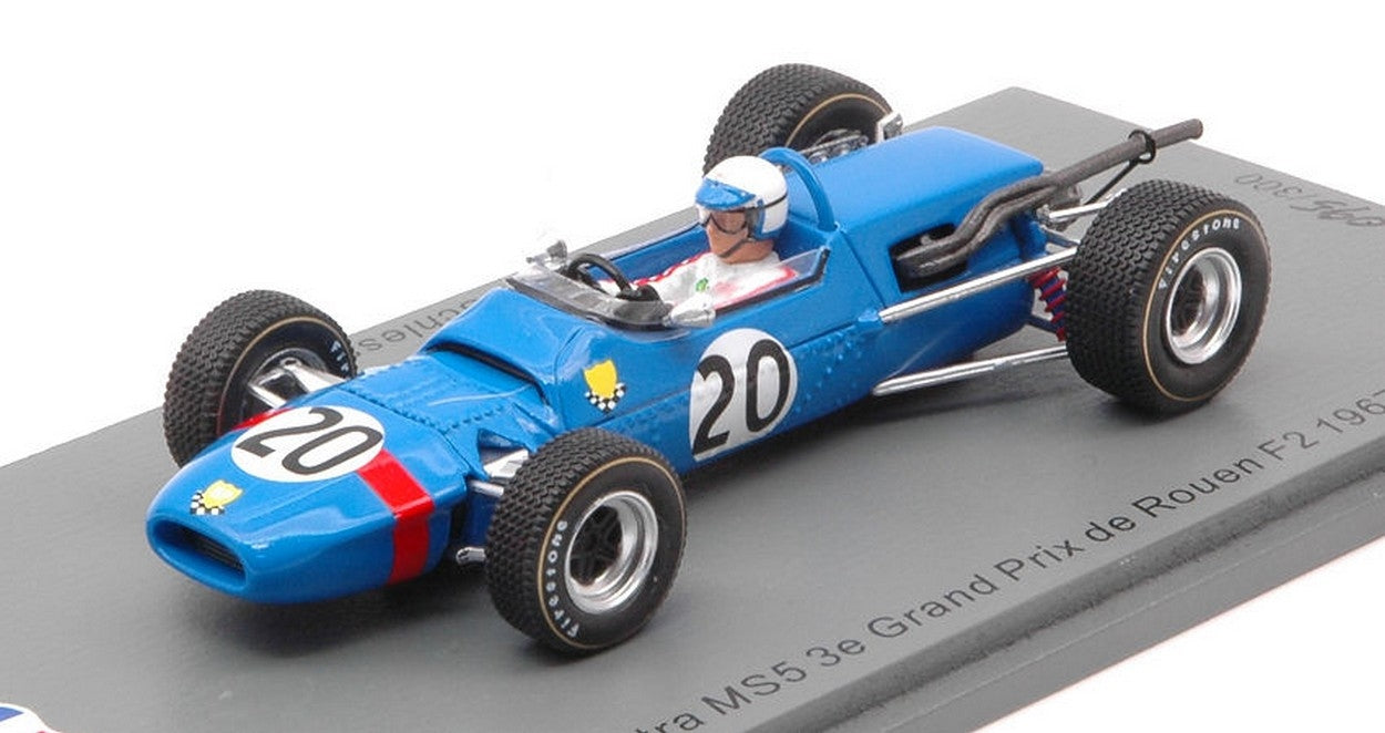 MODELLINO IN SCALA COMPATIBILE CON MATRA MS5 N.20 3e GP DE ROUEN F2 1967 JO SCHLESSER 1:43 SPARK MODEL SF183