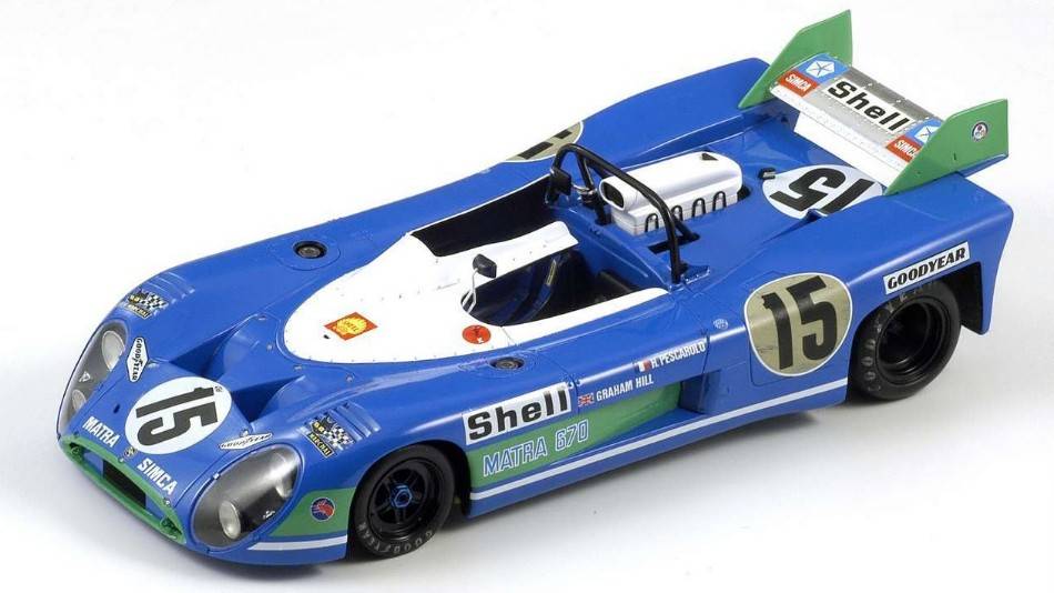 MODELLINO IN SCALA COMPATIBILE CON MATRA SIMCA N.15 WINNER LM 1972 H.PESCAROLO-G.HILL 1:18 SPARK MODEL 18LM72