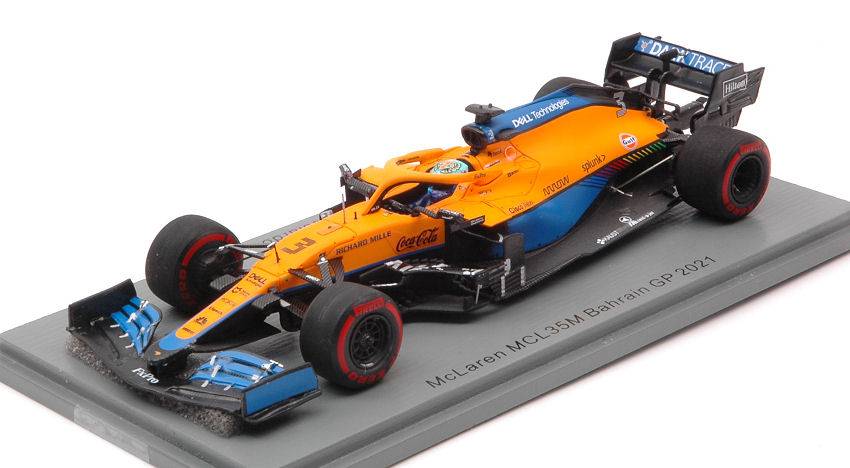 SCALE MODEL COMPATIBLE WITH MC LAREN 35M DANIEL RICCIARDO 2021 N.3 7th BAHRAIN GP 1:43 SPARK MODEL S7670