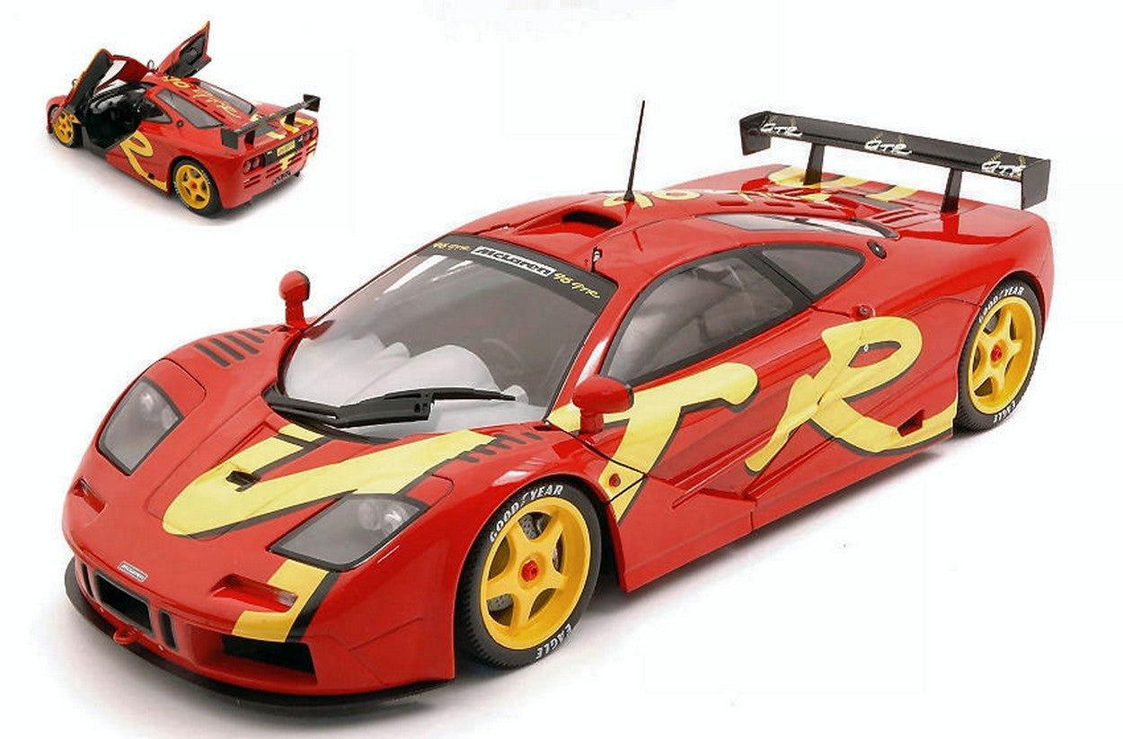 MODELLINO IN SCALA COMPATIBILE CON MC LAREN F1 GTR SHORT TAIL 1996 RED/YELLOW 1:18 SOLIDO SL1804102