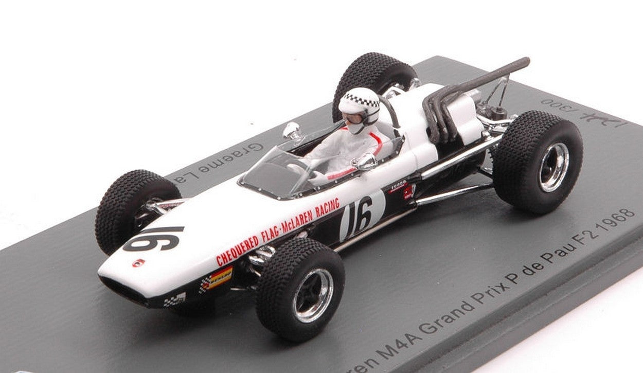 SCALE MODEL COMPATIBLE WITH MC LAREN M4A N.16 GP DE PAU F2 1968 GRAEME LAWRENCE 1:43 SPARK MODEL SF179