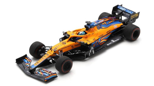 SCALE MODEL COMPATIBLE WITH MC LAREN MCL35M DANIEL RICCIARDO 2021 N.3 ABU DHABI GP 1:43 SPARK MODEL S7854