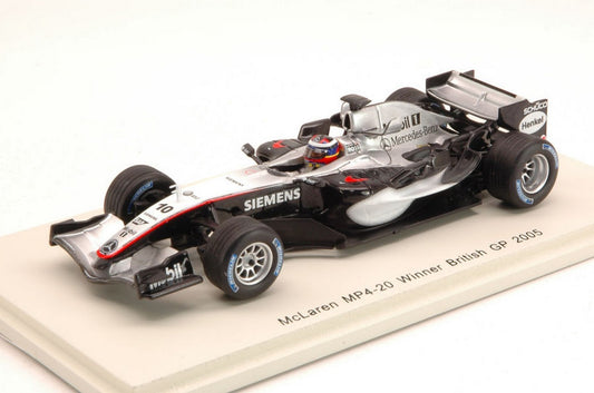 MODELLINO IN SCALA COMPATIBILE CON MC LAREN MP4-20 J.P.MONTOYA 2005 N.10 WINNER BRITISH GP 1:43 SPARK MODEL S4304