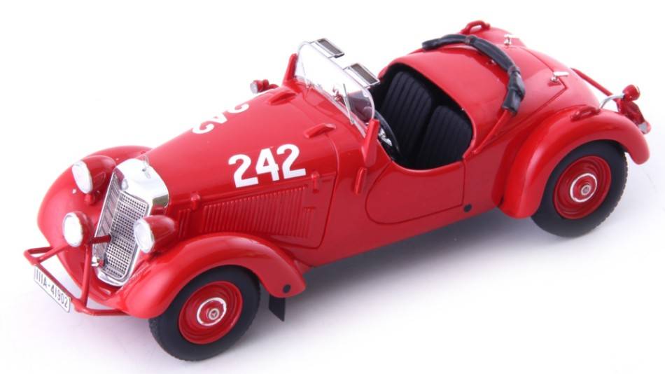 MODELLINO IN SCALA COMPATIBILE CON MERCEDES 170 VS N.242 GELANDESPORTROADSTER OFFROAD 1938 RED 1:43 AUTOCULT ATC07024