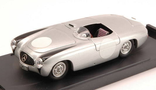 MODELLINO IN SCALA COMPATIBILE CON MERCEDES 300 SL 52 SPIDER PRESENTAZIONE ONE-SEATER 1952 SILVER 1:43 BANG BG7199