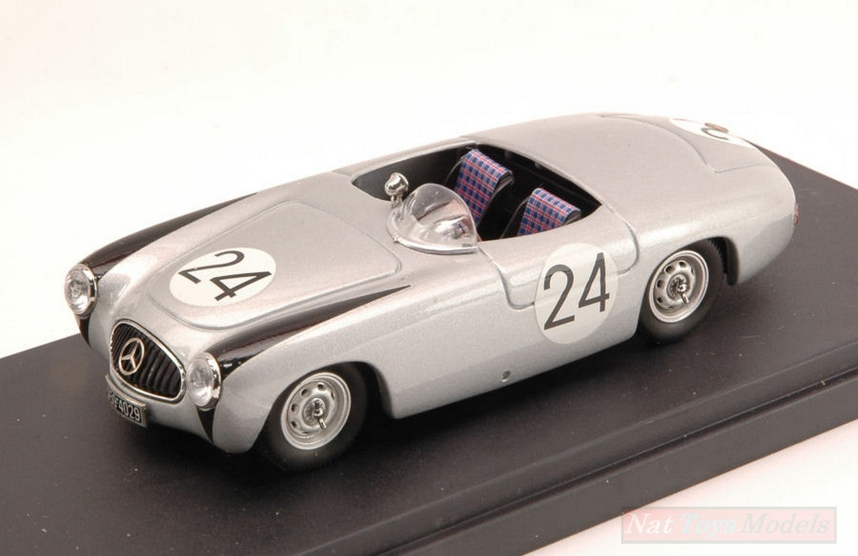 MODELLINO IN SCALA COMPATIBILE CON MERCEDES 300 SL N.24 2nd NURBURGRING 1952 KARL KLING 1:43 BANG BG7244