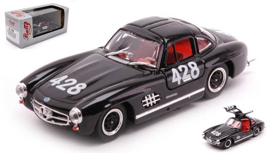 MODELLINO IN SCALA COMPATIBILE CON MERCEDES 300 SL N.428 2nd CLASS MILLE MIGLIA 1955 GENDEBIEN-WASHER 1:43 BANG BGBL520