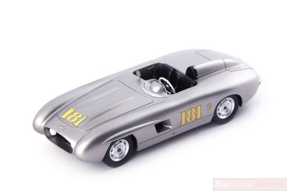 MODELLINO IN SCALA COMPATIBILE CON MERCEDES 300 SL PORTER SPECIAL N.181 1956 SILVER 1:43 AVENUE43 AVN60008