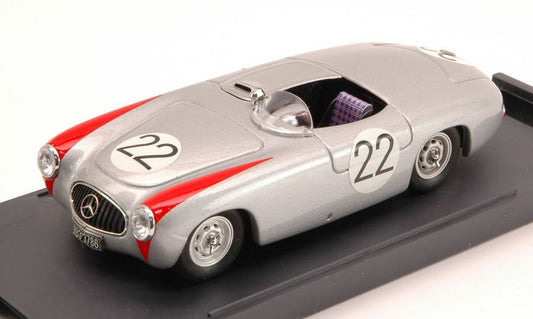 MODELLINO IN SCALA COMPATIBILE CON MERCEDES 300 SL SPIDER N.22 3rd NURBURGRING 1952 FRITZ RIESS 1:43 BANG BG7242