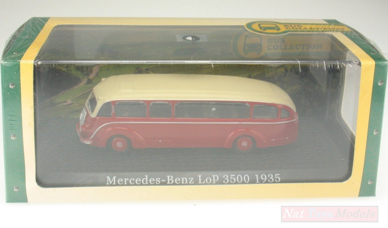 SCALE MODEL COMPATIBLE WITH Mercedes Benz LOP 3500 1935 Classic Coaches Bus Collection 1:72 Atlas DIE CAST