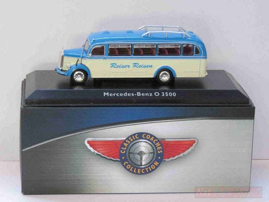 SCALE MODEL COMPATIBLE WITH Mercedes Benz O 3500 Classic Coaches Bus Collection 1:72 Atlas DIE CAST