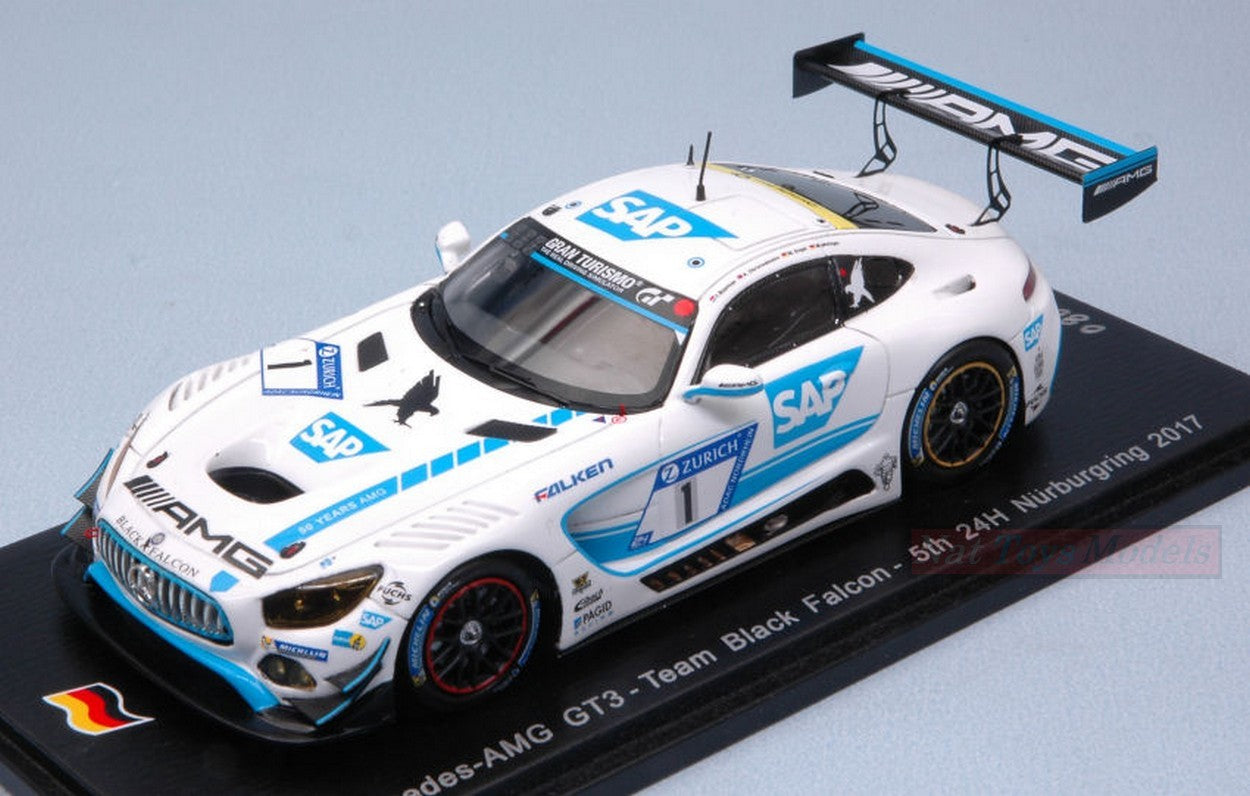 MODELLINO IN SCALA COMPATIBILE CON MERCEDES GT3 N.1 5th NURBURGR.2017 ENGEL-CHRISTOD.-BUURMAN-METZGER 1:43 SPARK MODEL SG314