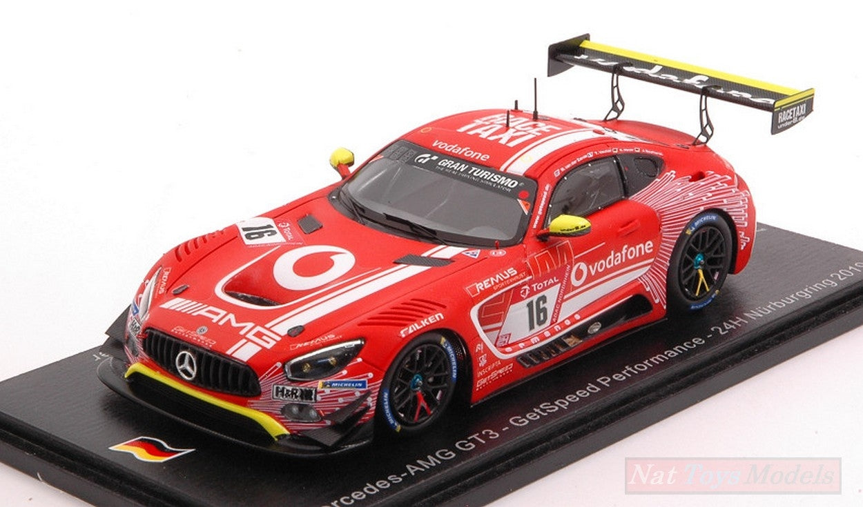 SCALE MODEL COMPATIBLE WITH MERCEDES GT3 N.16 24 H NURB.2019 VDZANDE-VAUTIER-HEYER-SEYFF.1:43 SPARK MODEL SG547