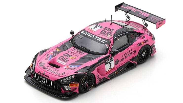 MODELLINO IN SCALA COMPATIBILE CON MERCEDES GT3 N.3 24 H SPA 2022 KINGLEY-ERIKSEN-BAUD 1:43 SPARK MODEL SB531