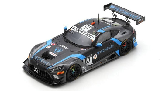 MODELLINO IN SCALA COMPATIBILE CON MERCEDES GT3 N.57 24 H SPA 2021 WARD-GRENIER-ELLIS 1:43 SPARK MODEL SB473