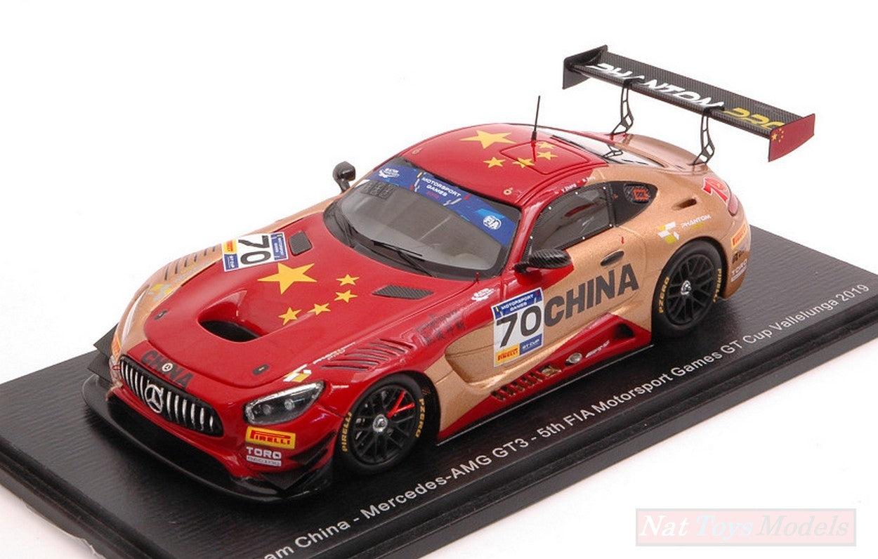 SCALE MODEL COMPATIBLE WITH MERCEDES GT3 N.70 FIA GT VALLELUNGA 2019 Y.ZHANG-K-ZANG 1:43 SPARK MODEL S6312