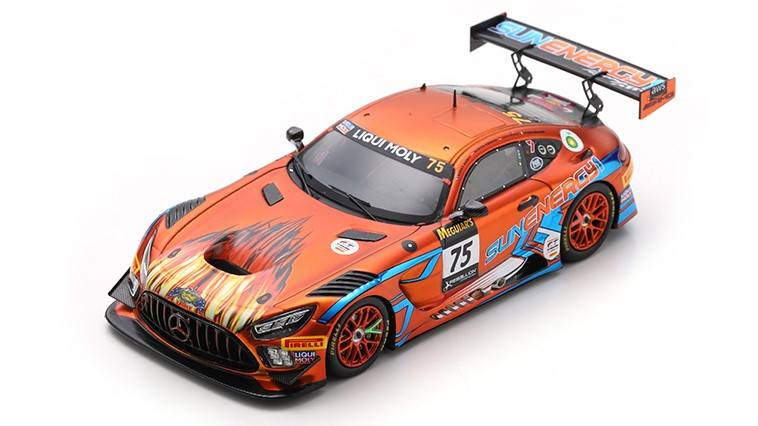 MODELLINO IN SCALA COMPATIBILE CON MERCEDES GT3 N.75 WINNER 12 H BATHURST 2022 STOLZ-GOUNON-HABUL-KONRAD SPARK MODEL AS060