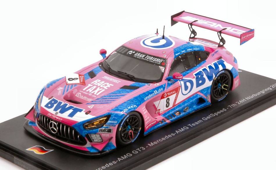 MODELLINO IN SCALA COMPATIBILE CON MERCEDES GT3 N.8 7th 24 H NURBURGRING 2021 GOUNON-SCHILLER-VAXIVIERE 1:43 SPARK MODEL SG756