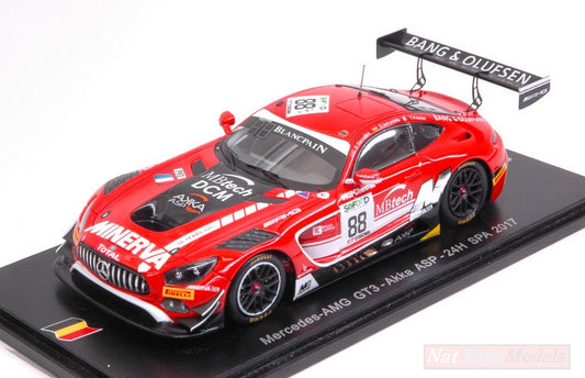 SCALE MODEL COMPATIBLE WITH MERCEDES GT3 N.88 NC 24H SPA 2017 SERRALLES-JUNCADELLA-VAUTIER 1:43 SPARK MODEL SB160