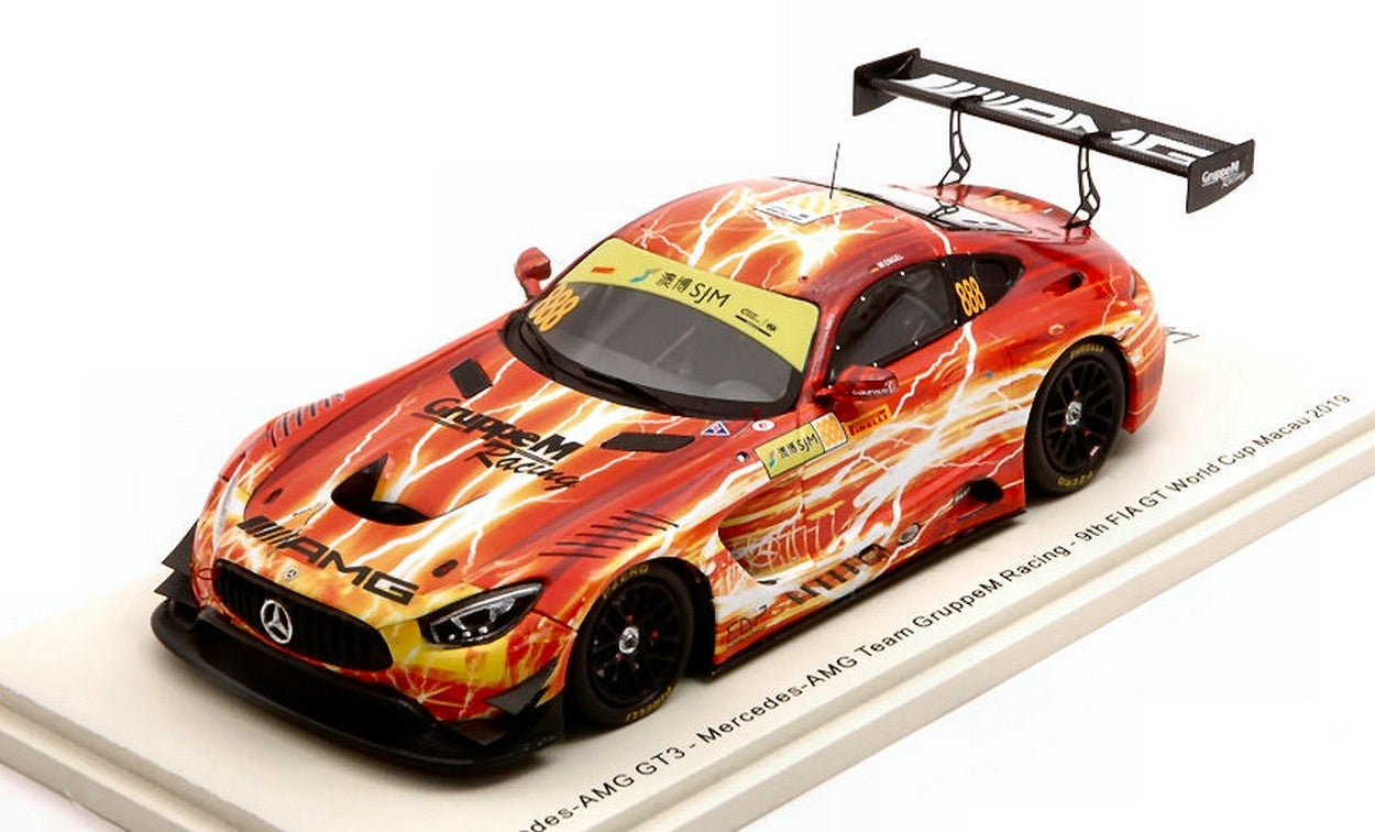 MODELE REDUIT COMPATIBLE AVEC MERCEDES GT3 N.888 FIA GT WORLD CUP MACAU 2019 M.ENGEL 1:43 SPARK MODEL SA217