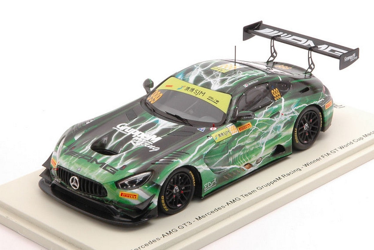 SCALE MODEL COMPATIBLE WITH MERCEDES GT3 N.999 WINNER FIA GT WORLD CUP MACAU 2019 R.MARCIELLO 1:43 SPARK MODEL S43MC19