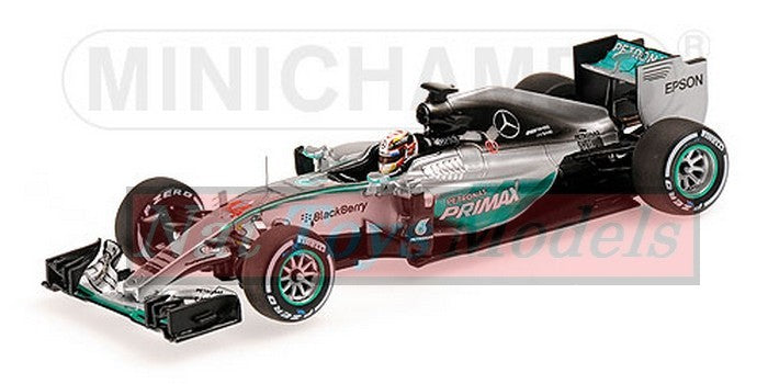 SCALE MODEL COMPATIBLE WITH MERCEDES L.HAMILTON 2015 N.44 2nd MALAYSIAN GP 1:43 MINICHAMPS PM417150044