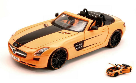 SCALE MODEL COMPATIBLE WITH MERCEDES SLS AMG ORANGE/BLACK 1:24 MAISTO MI31370O