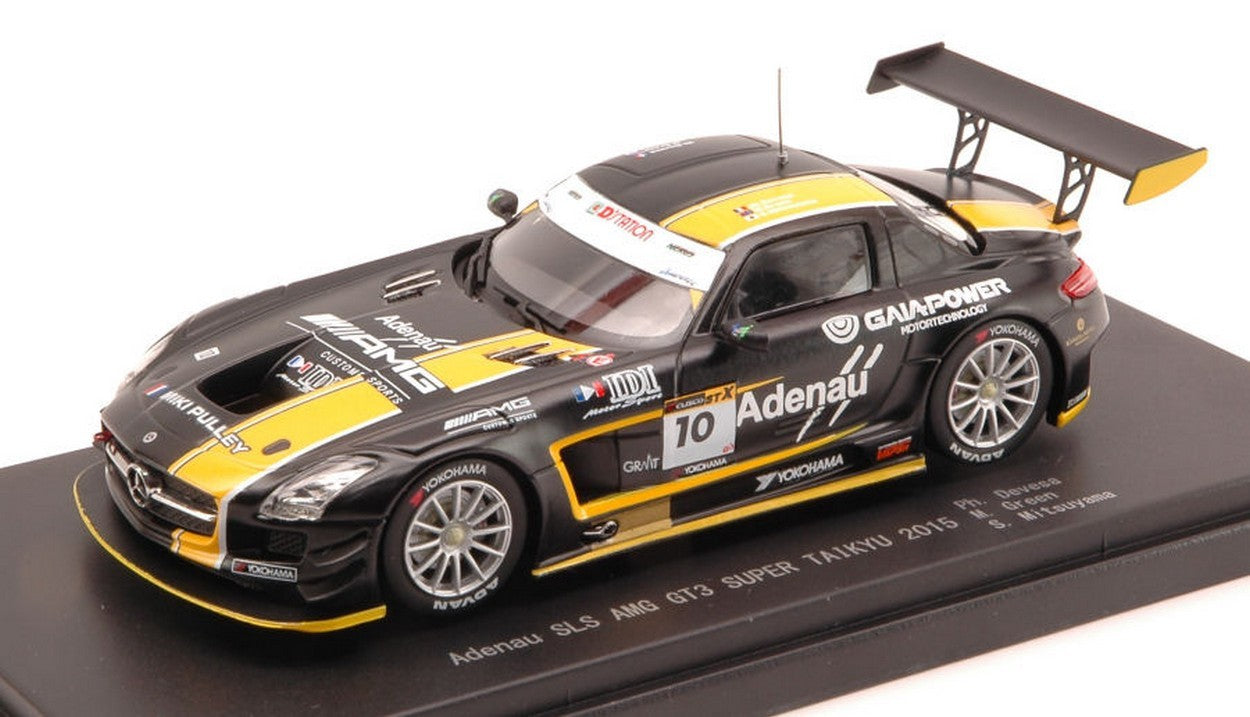 SCALE MODEL COMPATIBLE WITH MERCEDES SLS GT3 N.10 5th SUPER TAIKYU 2015 DEVESA-GREEN-MITSUYAMA 1:43 EBBRO EB45337