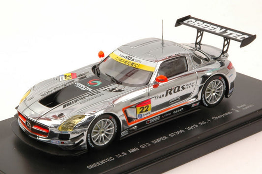 SCALE MODEL COMPATIBLE WITH MERCEDES SLS N.22 SUPER GT300 OKAYAMA 2015 H.WADA-M.JYONAI 1:43 EBBRO EB45286