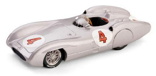 MODELLINO IN SCALA COMPATIBILE CON MERCEDES W 196 C N.4 PROVE AVUS 1954 K.KLING 1:43 BRUMM BM0326