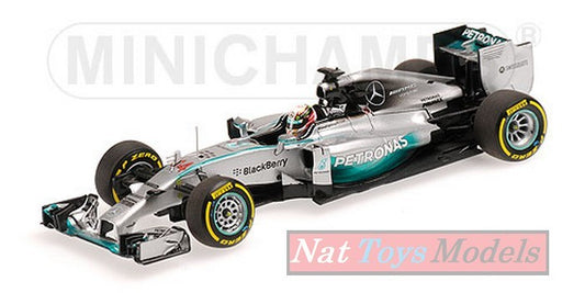 SCALE MODEL COMPATIBLE WITH MERCEDES W05 L.HAMILTON 2014 N.44 WINNER ABU DHABI GP 1:43 MINICHAMPS PM410140444