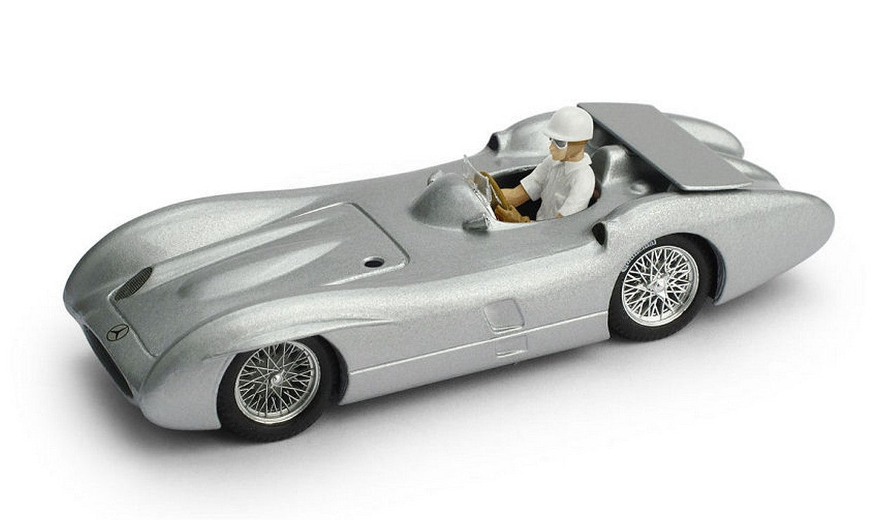 SCALE MODEL COMPATIBLE WITH MERCEDES W196C MONZA AERODYNAMIC BRAKE TEST 1955 STIRLING MOSS 1:43 BRUMM BM0281-CH