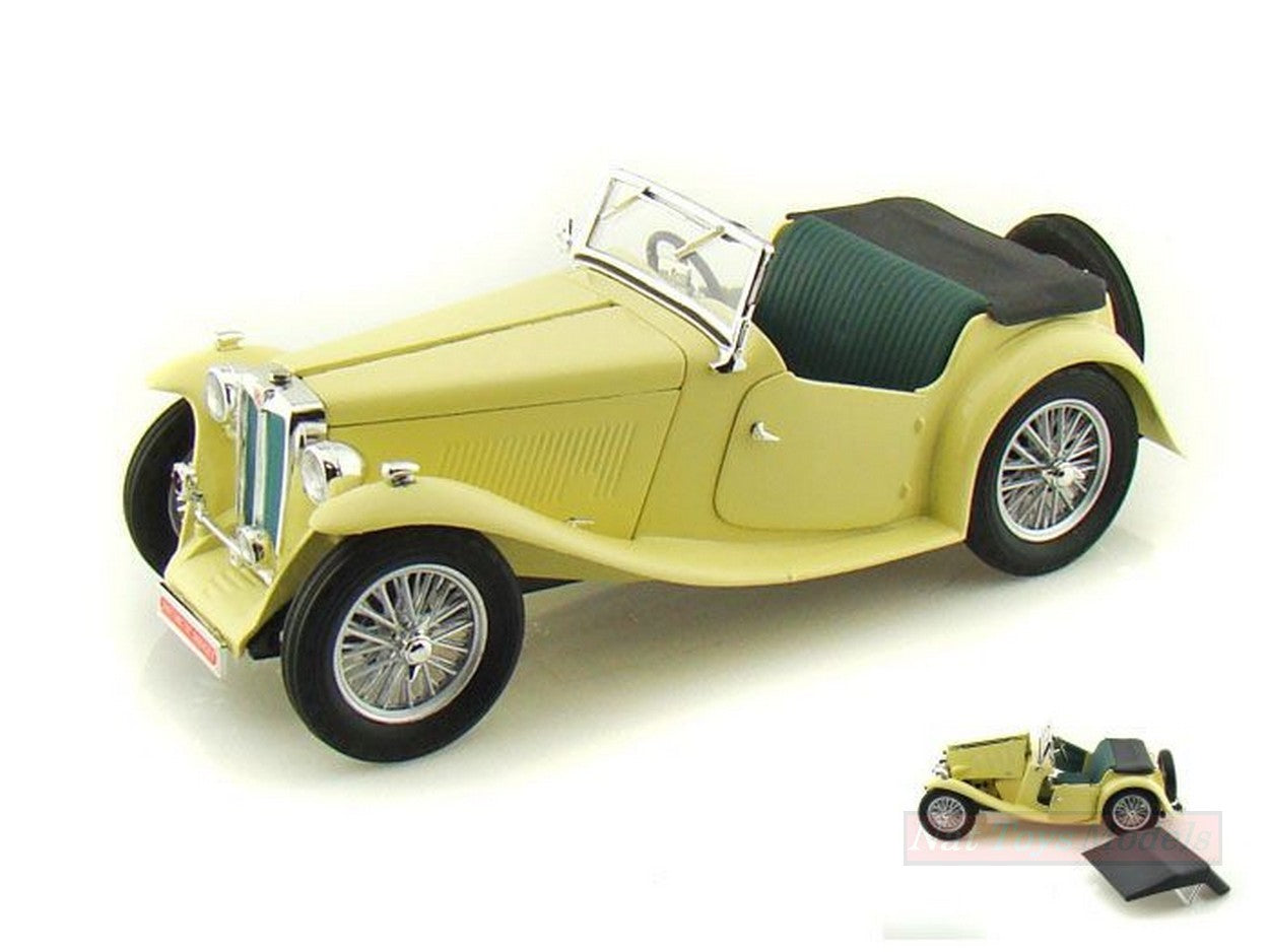 SCALE MODEL COMPATIBLE WITH MG TC MIDGET 1947 CREAM 1:18 LUCKY LDC92468CR