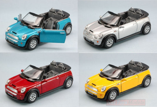 SCALE MODEL COMPATIBLE WITH MINI COOPER S CONVERTIBLE 12.5 cm 1:28 KINSMART KT5089