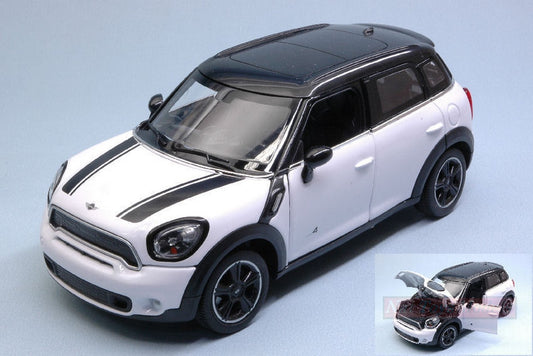 MODELLINO IN SCALA COMPATIBILE CON MINI COOPER S COUNTRY (R60) WHITE/BLACK 1:24 RASTAR RAT56400W