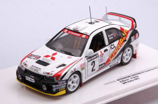 MODELLINO IN SCALA COMPATIBILE CON MITSUBISHI CARISMA WRC N.2 RAC RALLY 1997 25th ANN.BURNS/REID 1:43 IXO MODEL RAC392