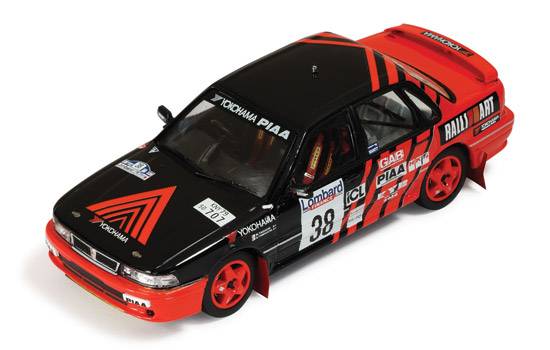 MODELLINO IN SCALA COMPATIBILE CON MITSUBISHI GALANT  N.38 15th RAC 1991 TAGUCHI-YAMAUCHI 1:43 IXO MODEL RAC221