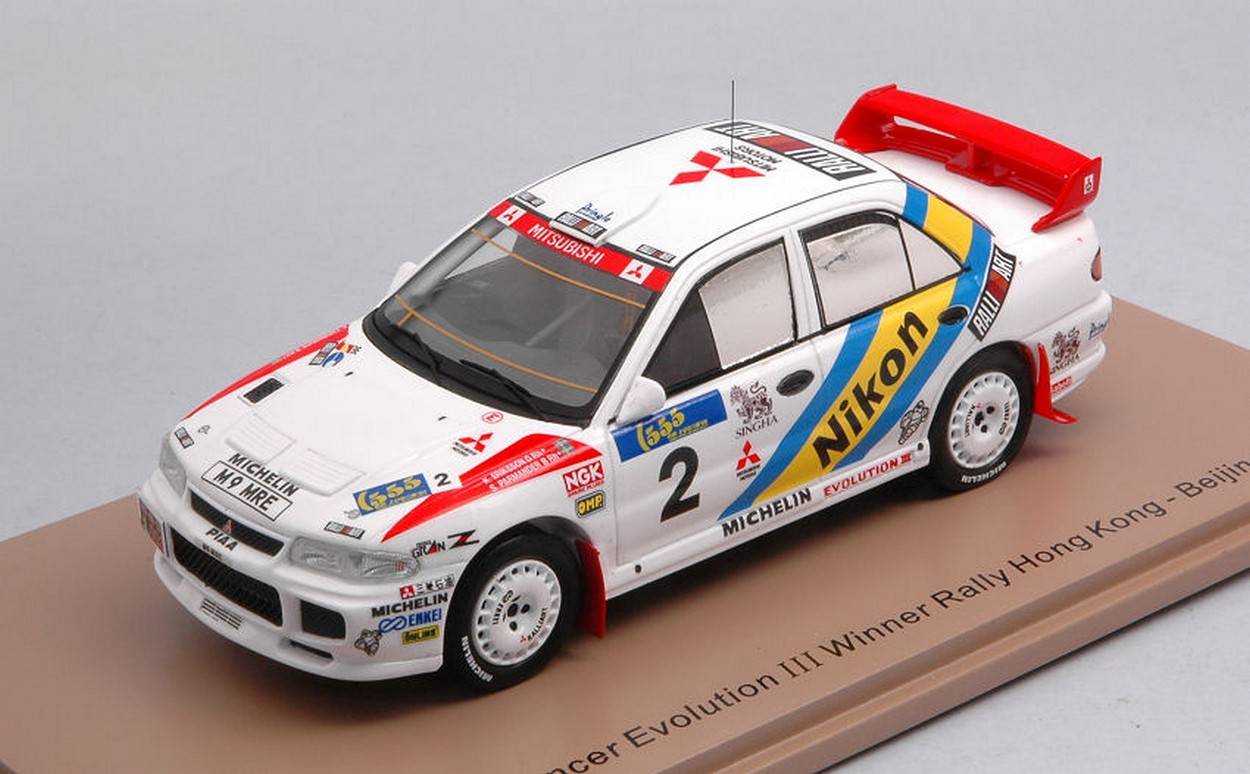 MODELLINO IN SCALA COMPATIBILE CON MITSUBISHI LANCER EVO III N.2 WINNER RALLY HONG KONG 1995 ERIKSSON-PARMA SPARK MODEL S6507