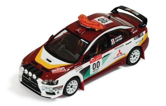 MODELLINO IN SCALA COMPATIBILE CON MITSUBISHI LANCER EVO X N.00  SAFETY CAR R.JAPAN 2008 MYOSHI-HAYASH 1:43 IXO MODEL RAM454