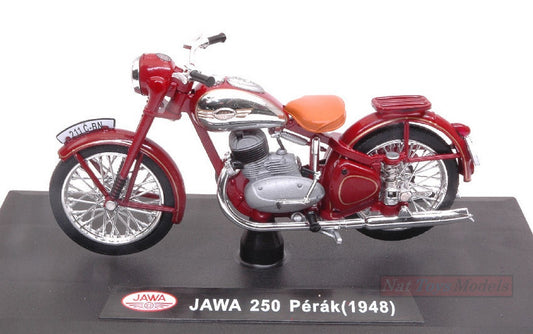 SCALE MODEL COMPATIBLE WITH MOTORCYCLE JAWA 250 PERAK 1948 AMARANT 1:18 ABREX ABM006