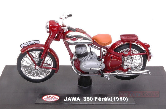 SCALE MODEL COMPATIBLE WITH MOTORCYCLE JAWA 350 PERAK 1950 AMARANT 1:18 ABREX ABM008