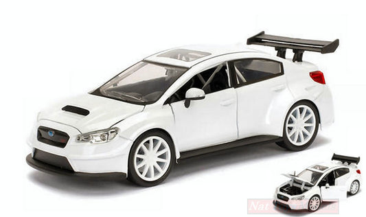 MODELLINO IN SCALA COMPATIBILE CON MR.LITTLE NOBODY S SUBARU WRX STi FAST & FURIOUS 8 WHITE 1:24 JADA TOYS JADA98296