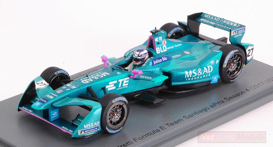 SCALE MODEL COMPATIBLE WITH MS&amp;AD ANDRETTI N.27 SANTIAGO FORMULA E (2017-2018) T.BLOMQVIST 1:43 SPARK MODEL S5939