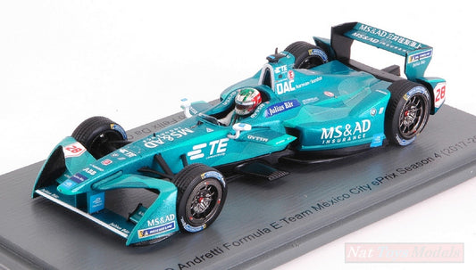 SCALE MODEL COMPATIBLE WITH MS&amp;AD ANDRETTI N.28 MEXICO CITY FORMULA E (2017-2018) A.FELIX DA COSTA SPARK MODEL S5941