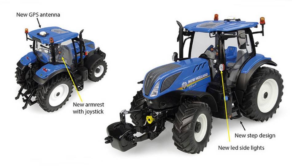 MODELLINO IN SCALA COMPATIBILE CON NEW HOLLAND T7.165S 1:32 UNIVERSAL HOBBIES UH6365