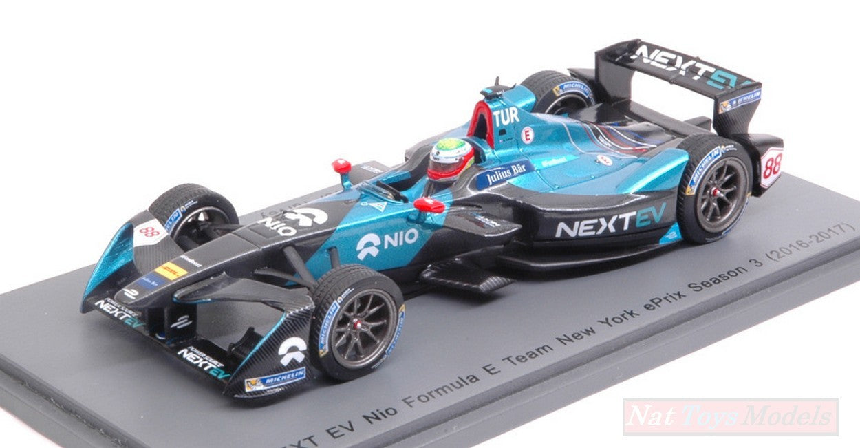 SCALE MODEL COMPATIBLE WITH NEXT EV NIO O.TURVEY 2017 N.88 Rd9 NEW YORK FORMULA "E" 1:43 SPARK MODEL S5919